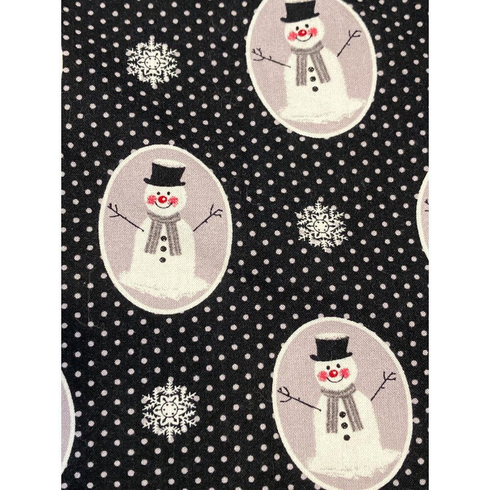 Tafford Women's Nurse Scrub Top Snowman Print  100% Cotton